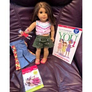 American Girl Truly Me Doll 59 Bundle Clothes Book Stickers Mini Doll Accessory